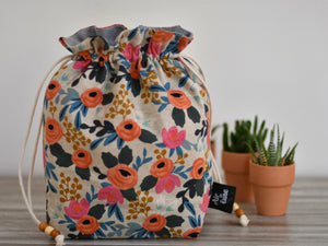 Flowers / Hand made project bag (4335009726498)